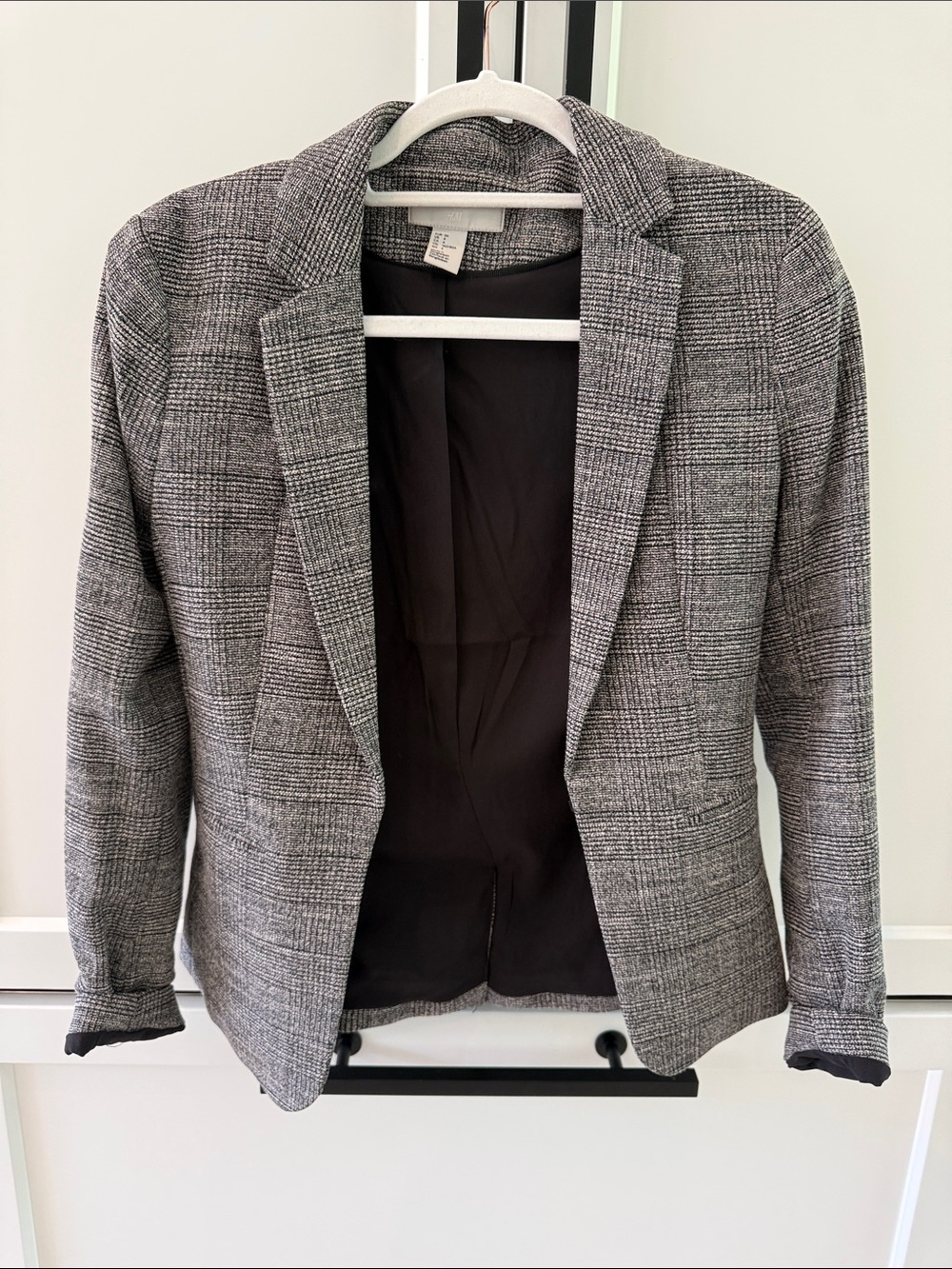 H&M Gray Plaid Blazer